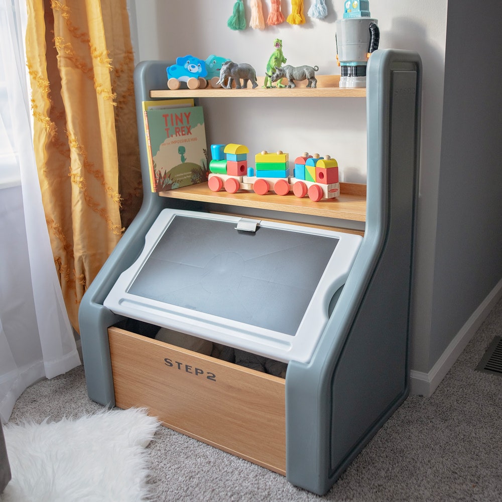 Step 2 best sale toy box gray