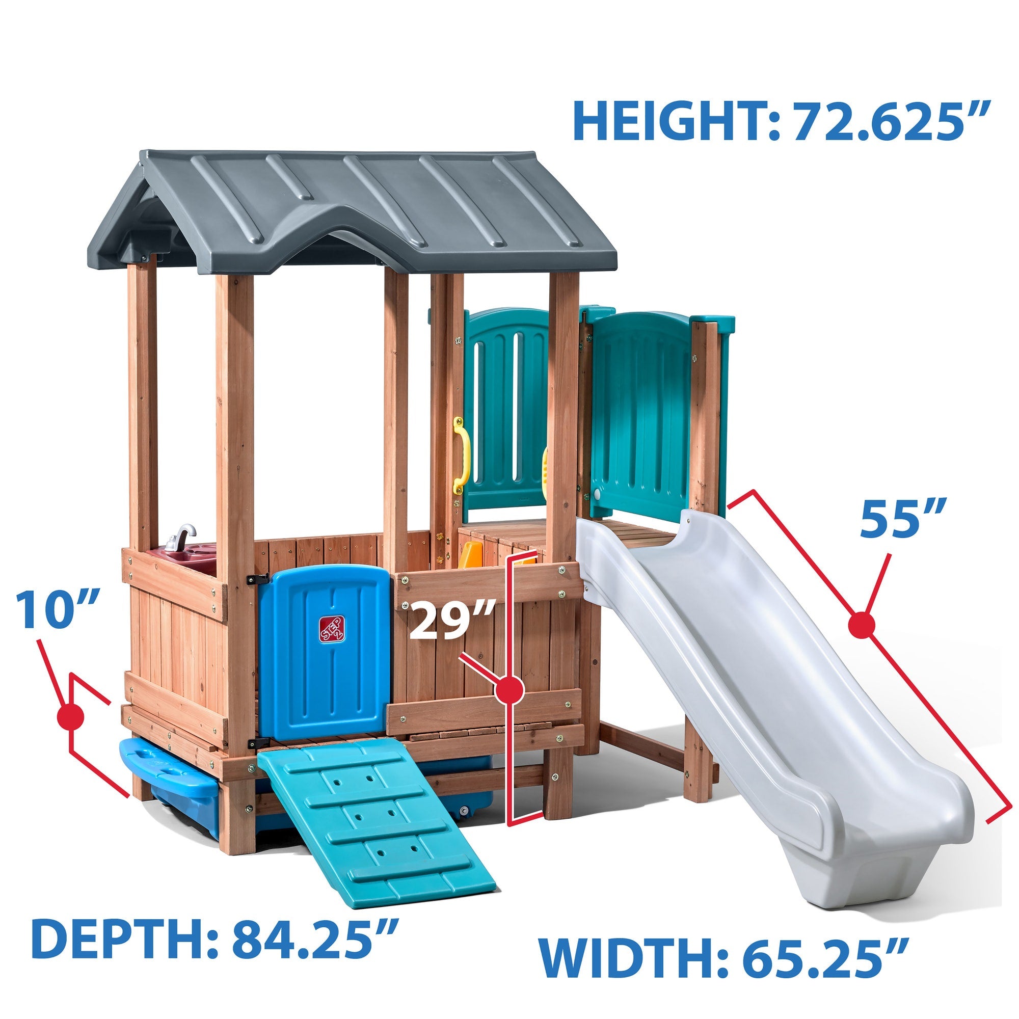 Playhouse deals with slide