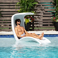 Mondello Lounger  with Shade pool lounger on tanning ledge