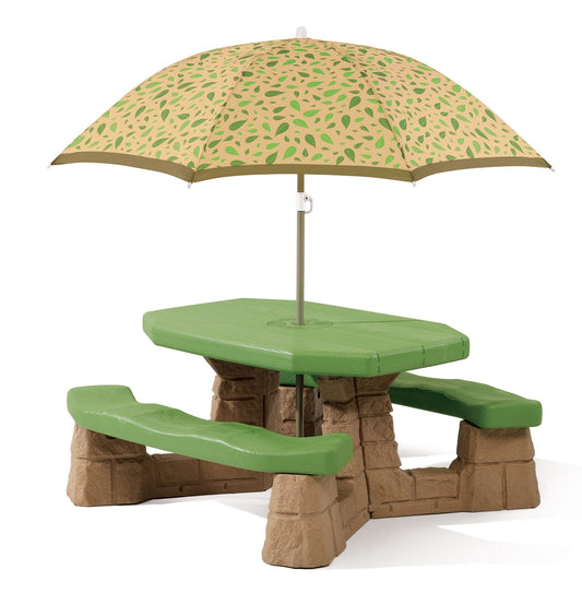 Naturally Playful® Picnic Table with Umbrella - Leaf Parts