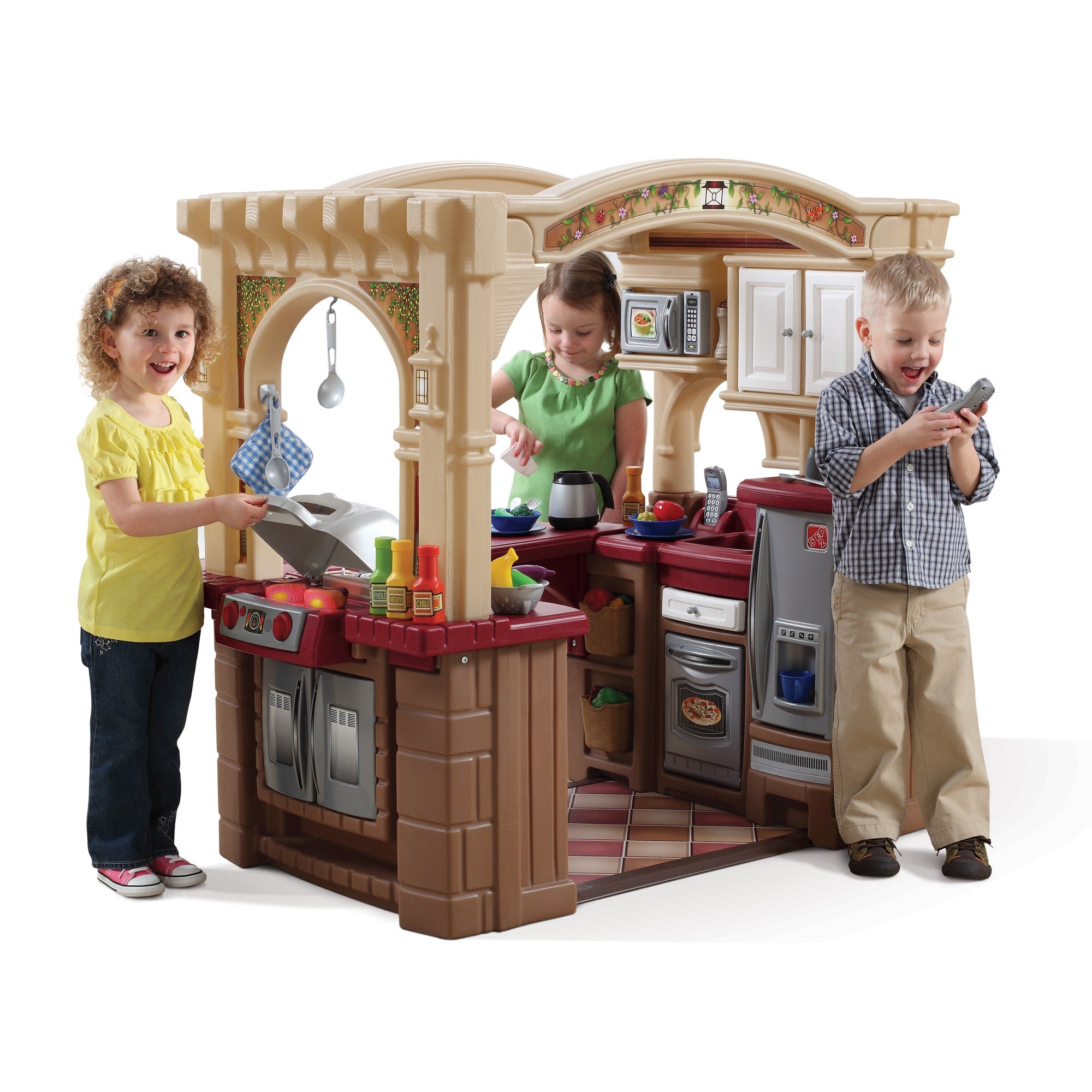 Play kitchen hot sale with grill