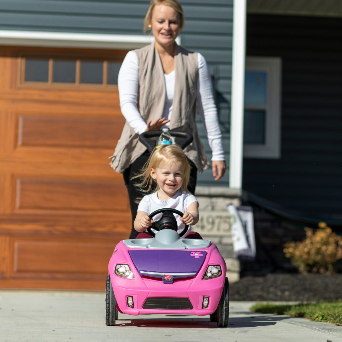 Step2 whisper ride ii kids blue best sale ride on push car