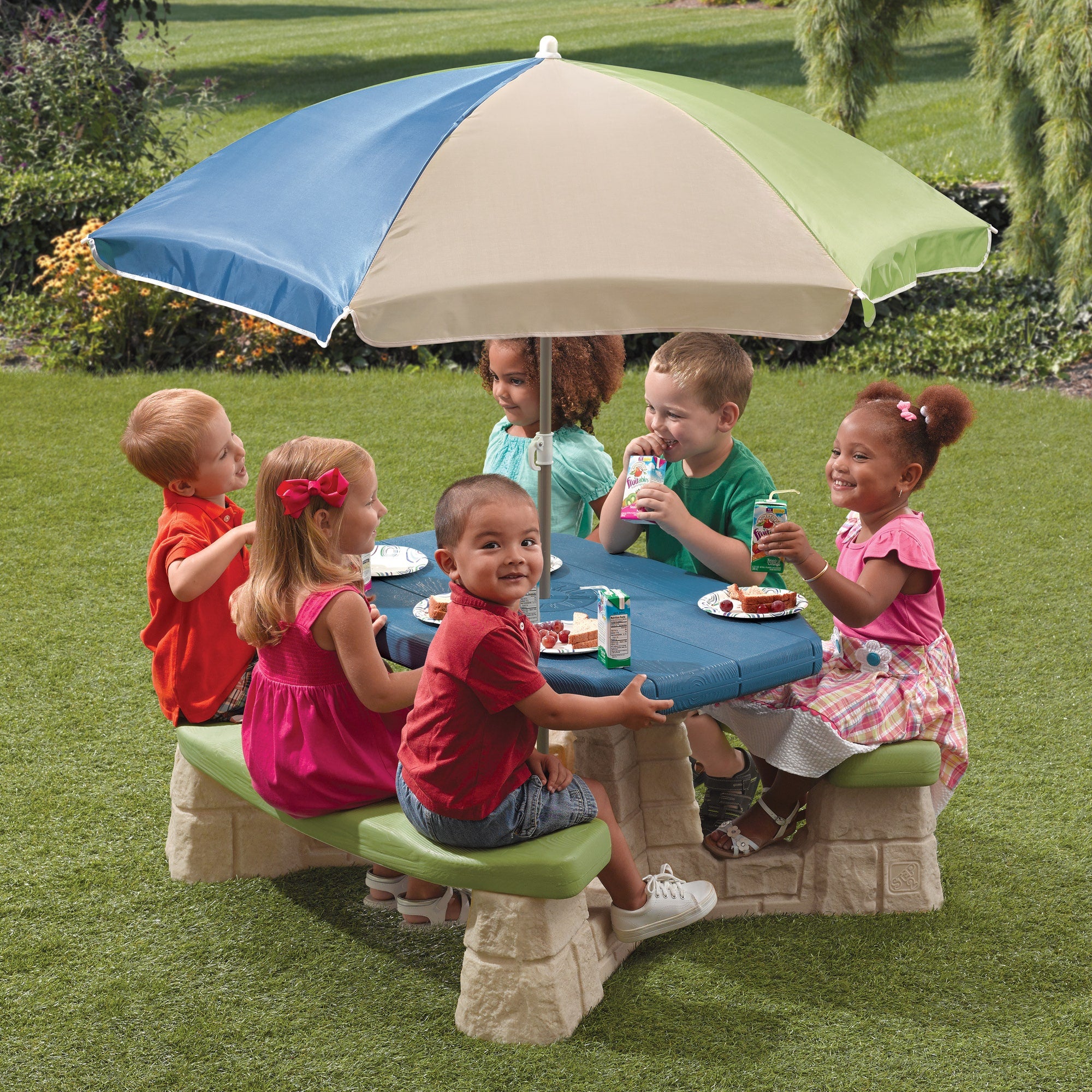 Kids picnic best sale bench with umbrella